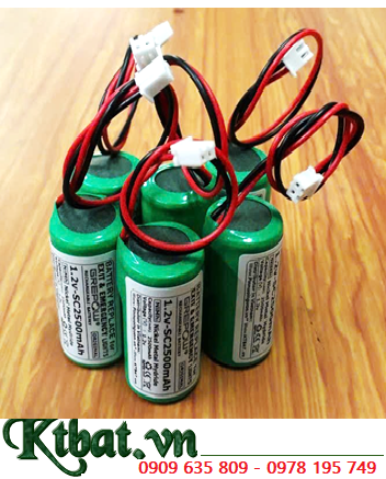 Pin đèn Exit thoát hiểm 1.2v-SC2500mAh, Pin đèn sự cố khẩn cấp 1.2v-SC2500mAh, Pin sạc NiMh 1.2v-SC2500mAh