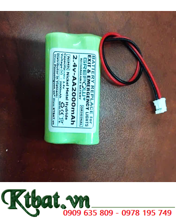 Pin đèn Exit thoát hiểm 2.4v-AA2500mAh, Pin đèn sự cố khẩn cấp 2.4v-AA2500mAh, Pin sạc 2.4v-AA2500mAh