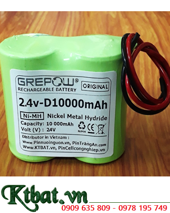 Pin sạc 2.4v-D10000mAh; Pin sạc NiMh 2.4v-D10000mAh; Pin sạc khối 2.4v-D10000mAh