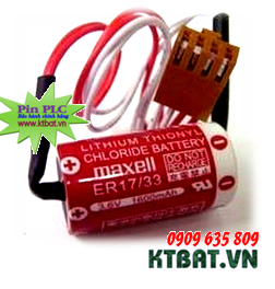 Pin PLC Maxell ER17/33 Lithium 3,6V size 2/3A - Made in Japan