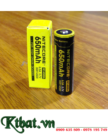 Nitecore NI14500; Pin sạc 14500 Lithium 3.7v Nitecore NI14500A - AA 650mAh Discharge 6.5A chính hãng