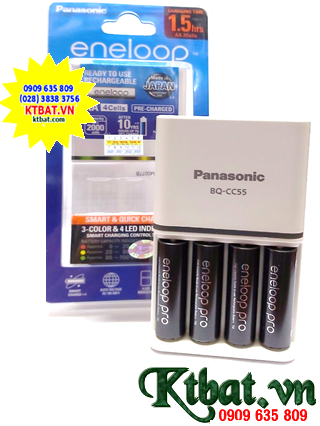 Panasonic Eneloop BQ-CC55E, included 04 Eneloop AA2550mAh 1.2v rechargeable batteries