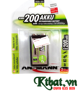 Ansmann MaxE E-Block 6F22 |NIMH-9V-200mAh Rechargeable Batteries
