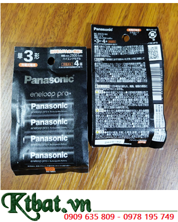 Panasonic Eneloop PRO BK-3HCD/4H Pin sạc AA 2500mAh 1.2v Nội địa Nhật-Chữ Nhật (Vỉ 04 viên)