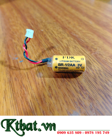 FDK BR-1/2AA, Pin nuôi nguồn PLC FDK BR-1/2AA lithium 3V 1/2AA 1000mAh chính hãng/ Xuất xứ NHẬT