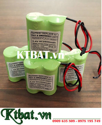 Pin sạc 2.4v-SC2500mAh, Pin đèn eixt thoát hiểm 2.4v-SC2500mAh, Pin đèn sự cố khẩn cấp 2.4v-SC2500mAh