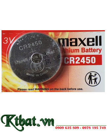 Maxell CR2450, Pin CR2450; Pin 3v lithium Maxell CR2450 chính hãng