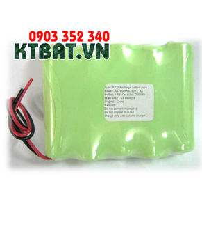 Recharge Baterries Pack 6V-AA700mAh, NIMH/NiCD