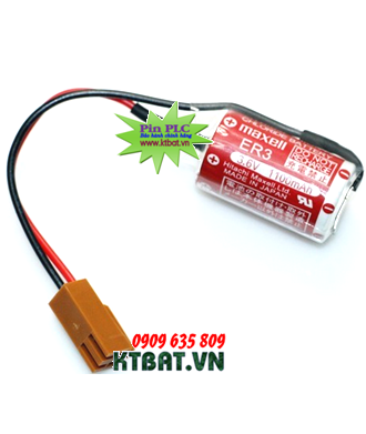 Pin PLC Maxell ER3 lithium 3,6V size 1/2AA 1100mAh Made in Japan