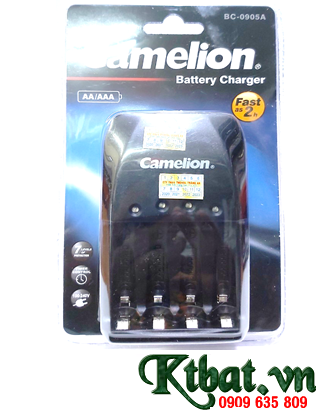 Camelion Charger 2hours BC-0905A with 04 slots, charging AA and AAA 1.2v batteries