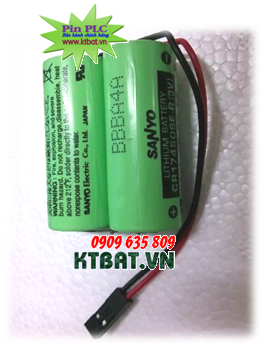 Pin PLC 3V Sanyo 2CR17450SE-R lithium 3V size 4/5Ax2 5000mAh-Made in Japan