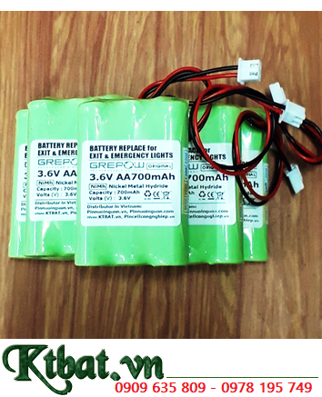 Pin đèn Exit thoát hiểm 3.6v-AA700mAh, Pin đèn sự cố khẩn cấp 3.6v AA700mAh, Pin Sạc 3.6v AA700mAh