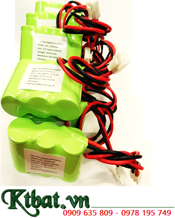 Pin đèn Exit thoát hiểm 3.6v SC1500mAh, Pin đèn sự cố khẩn cấp 3.6v SC1500mAh, Pin Sạc NiMh NiCd 3.6v SC1500mAh