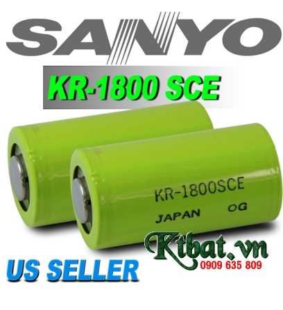 Sanyo Cadnica KR1800SCE -1.2V Battery Made in Japan