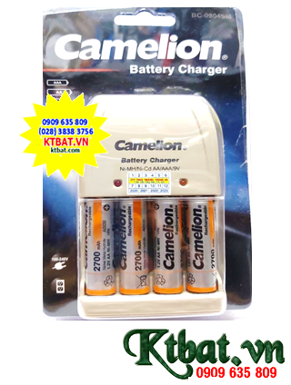 Camelion BC-0904SM (4NH-AA2700BP2), Included 04 Camelion AA2700mAh 1.2v rechargeable batteries