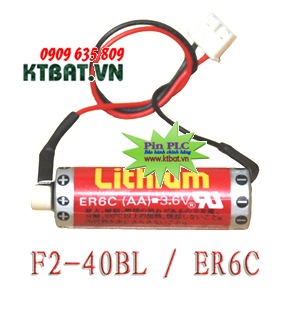 Pin PLC Mitsubishi F2-40BL lithium 3,6V size AA 1800mAh Made in Japan