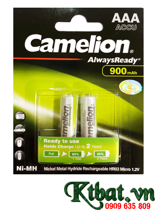 Camelion NH-AAA900ARBP2 (AAA900mAh AlwaysReady 1.2v Rechargeable Batteries )