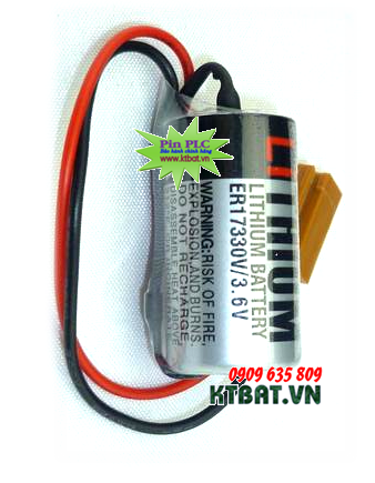 Pin PLC Toshiba ER17330V lithium 3,6V size 2/3A 1700mAh - Made in Japan