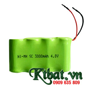 Recharge Baterries Pack 4,8V-SC3000mAh,  NiMh-NiCd 4,8V-SC3000mAh