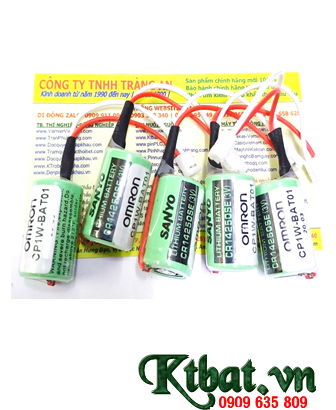 Pin Omron CP1W-BAT01 lithium 3V size 1/2AA 850mAh - Made in Japan