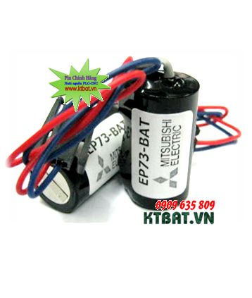 Pin PLC Mitsubishi EP-73BAT lithium 3,6V size 2/3A 1800mAh Made in Japan
