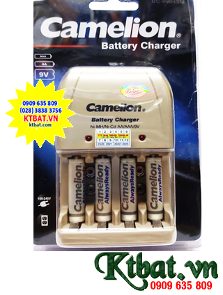 Camelion BC-0904SM (4NH-AAA900ARBP2), Included 04 Camelion AAA900mAh 1.2v rechargeable batteries