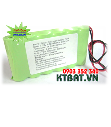 Recharge Baterries Pack 7,2V-AA2200mAh NiMh/NiCD