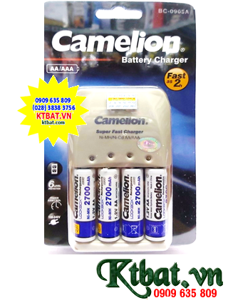 Camelion BC-0905A (4NH-AA2700LBP2), Included 04 Camelion AA2700mAh 1.2v rechargeable batteries