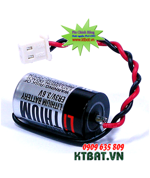 Pin PLC Toshiba ER3V lithium 3,6V size 1/2AA 1000mAh Made in Japan