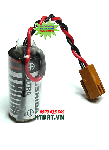 Pin PLC Toshiba ER4V lithium 3,6V size 12/3AA 1200mAh Made in Japan