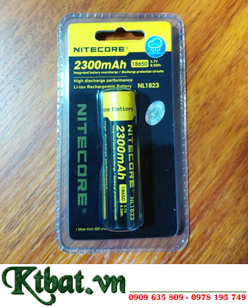 Nitecore NL1823; Pin sạc 18650 lithium 3.7v Nitecore NL1823 (2300mAh Nội trở 8.5Wh) chính hãng