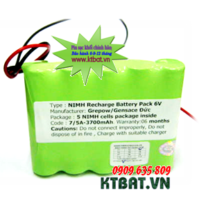 Recharge Baterries Pack 6V-17670-3700mAh, NiMh-NiCd