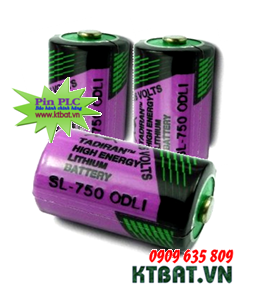 Pin PLC Tadiran SL-750 Lithium 3,6V size 1/2AA 1100mAh - Made in Israel