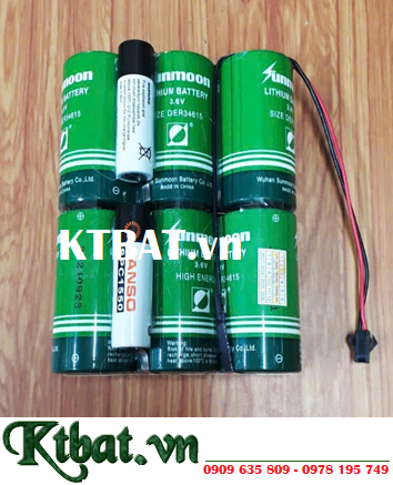 Sunmoon ER34615 (bộ 6viên có gắn tụ), Pin nuôi nguồn PLC Pin đồng hồ nước Sunmoon ER34615 (bộ 6viên có gắn tụ)