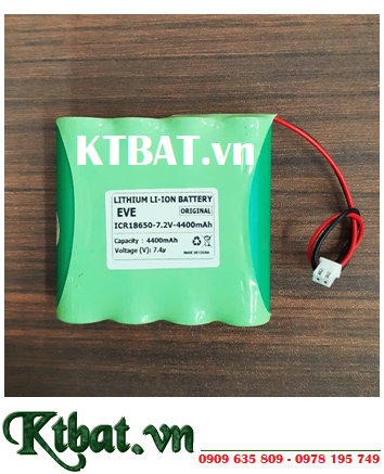 Pin sạc 7.2v-4400mAh, Pin sạc Lithium Li-ion 7.2v-4400mAh chính hãng (Zắc cắm)