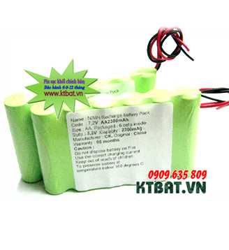 Recharge Baterries Pack 7,2V-AA2300mAh NiMh/NiCd