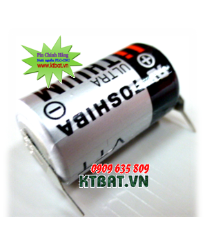 Pin PLC Toshiba ER3V lithium 3,6V size 1/2AA 1000mAh Made in Japan