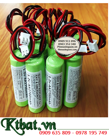 Pin đèn Exit thoát hiểm 1.2v-AA2700mAh, Pin đèn sự cố khẩn cấp 1.2v-AA2700mAh, Pin sạc NiMh 1.2v-AA2700mAh