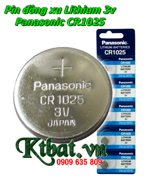 Pin 3V Lithium Panasonic CR1025 chính hãng Panasonnic Made in Indonesia
