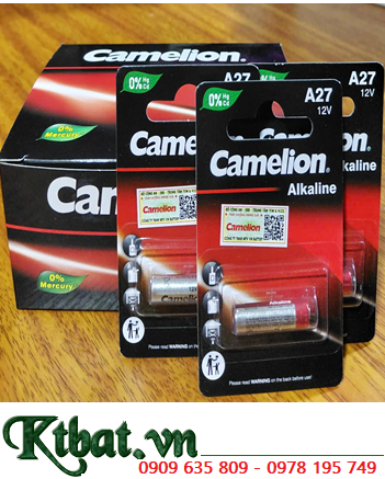 COMBO 01hộp=10vỉ Pin Remote 12v Alkaline Camelion A27-BP1 (Vỉ 1viên), Giá chỉ 159.000 /Hộp