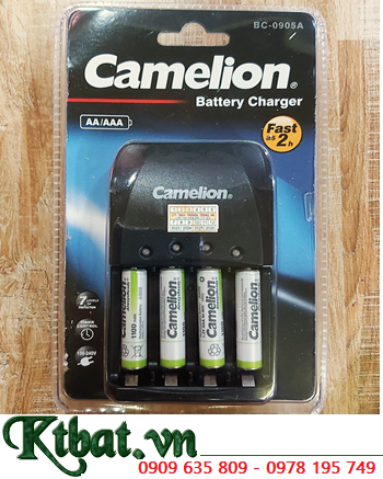 Camelion BC-0905A _Bộ sạc Nhanh 2giờ kèm 4 pin sạc Camelion AlwaysReady NH-AAA1100ARBP2