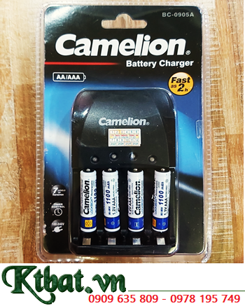 Camelion BC-0905A _Bộ sạc Nhanh 2giờ kèm 4 pin sạc Camelion LOCKBOX NH-AAA1100LBP2 (AAA1100mAh)