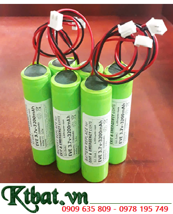EVE INR18650/33V Zắc cắm, Pin đèn Exit thoát hiểm - Sự cố khẩn Cấp 3.7v 3200mAh chính hãng