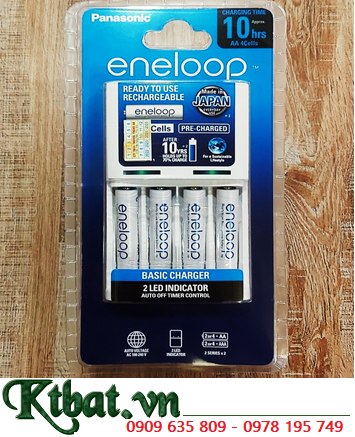 Panasonic BQ-CC51E _Bộ sạc KÈM sẳn 4 pin sạc Panasonic Eneloop BK-4MCCE (AAA800mAh-1.2v, X.xứ Nhật)