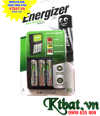Energizer Battery Charger CHVCM4 with 04 slots, Included 04 Energizer AA2000mAh 1.2v rechargeable batteries