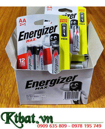 COMBO 01hộp 12vỉ=36viên (loại vỉ 3viên) Pin Energizer E91, LR6 Alkaline AA 1.5v chính hãng _Giá chỉ 468.000đ/HỘP
