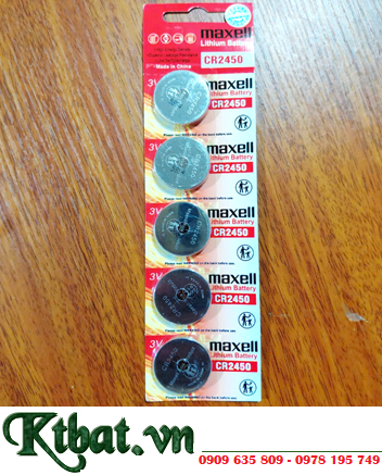 COMBO 01vỉ=5viên Pin 3v lithium Maxell CR2450 chính hãng _Giá chỉ 98.000/ Vỉ 5viên