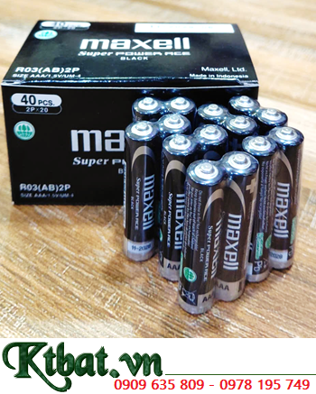 COMBO 1HỘP 40viên Pin AAA 1.5v Maxell R03(AB)2P Super POWER ACE _Giá chỉ 98.000đ/ HỘP 40viên