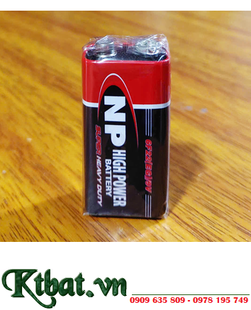 Pin NP 6F22, Pin vuông 9v NP 6F22 High Power chính hãng (Gói PVC 01 viên)