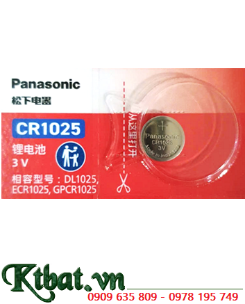 Panasonic CR1025, Pin đồng xu 3v lithium Panasonic CR1025 chính hãng, Xuất xứ Indonesia